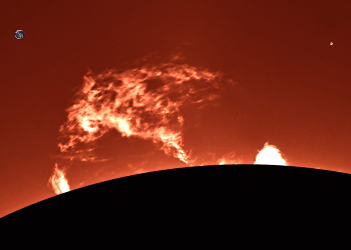 Impresionante protuberancia solar